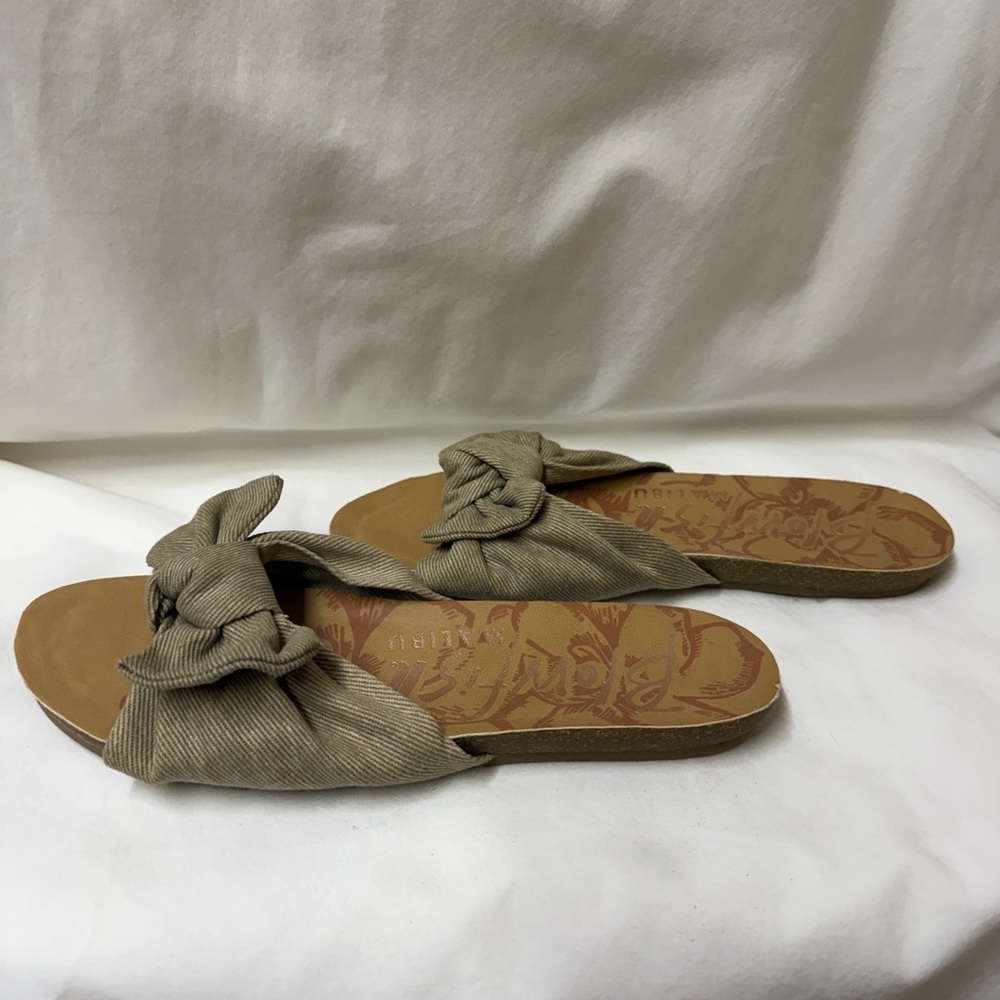 Blowfish Knot-Tie Slide Sandals in Olive Green Women’s 6.5 - Picture 3 of 3